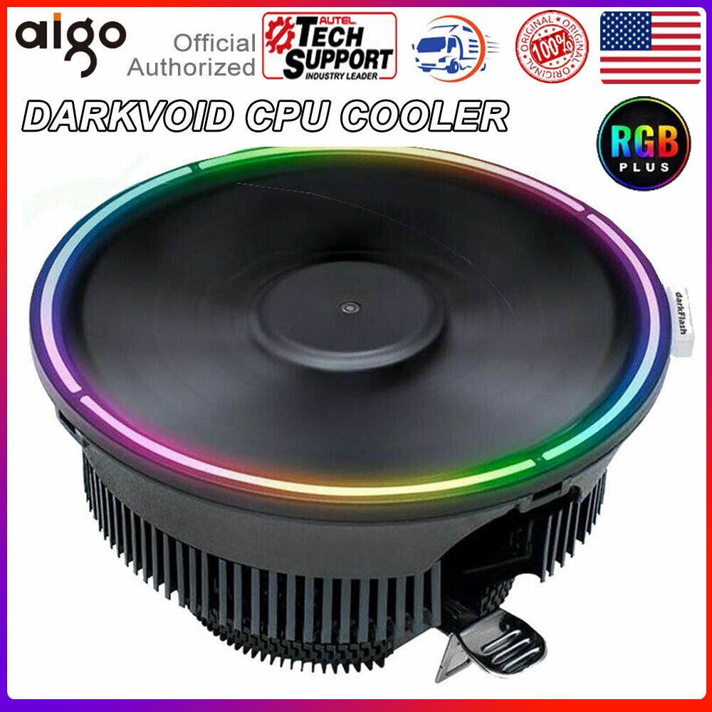 AIGO 125mm CPU Cooler FAN Top-Flow Air Cooling Heatsink LED Fans for Intel&AMD