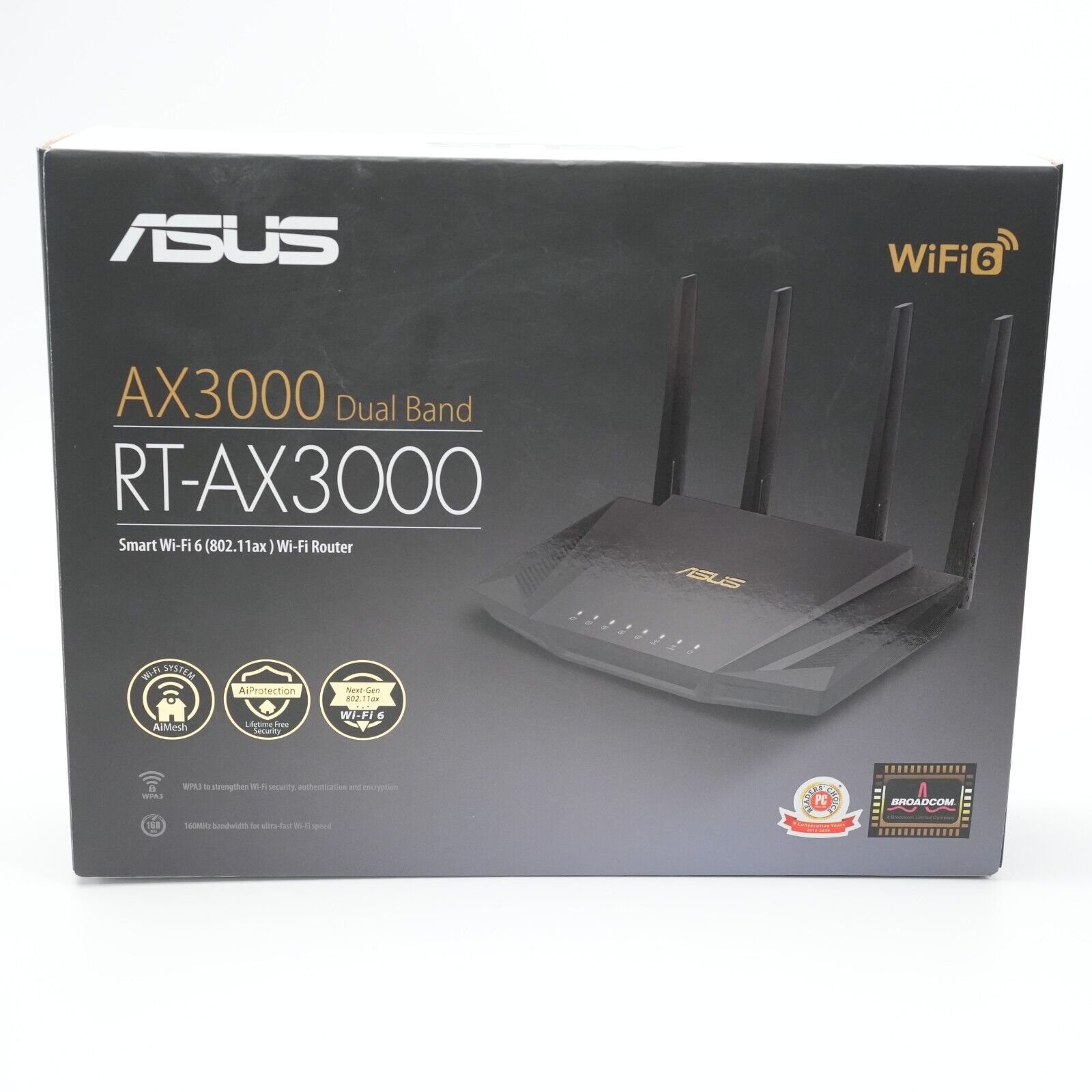 ASUS RT-AX3000 Dual Band WiFi Router, WiFi 6, 802.11ax, gaming router