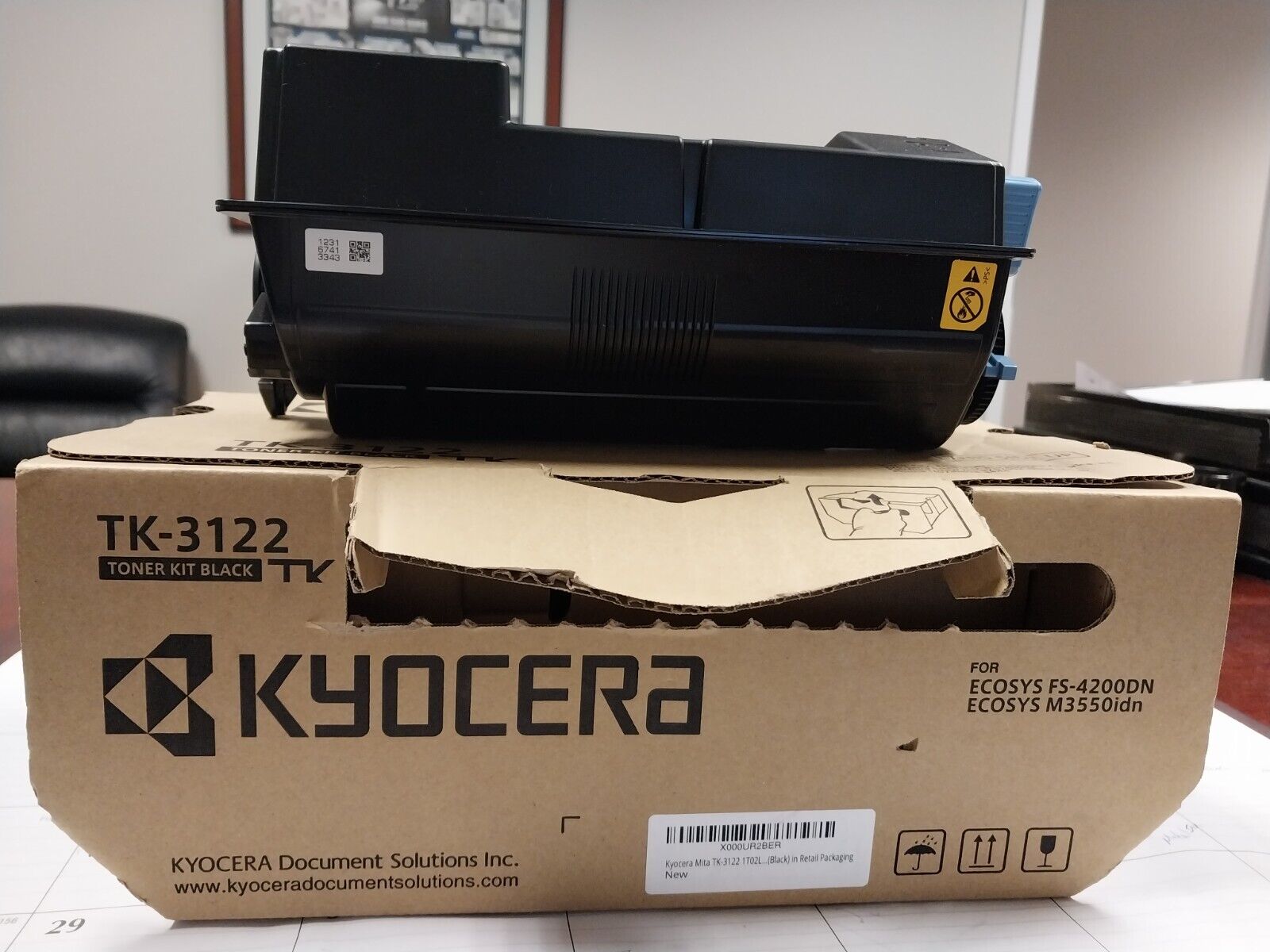Open box, but never used Kyocera TK-3122 Toner Cartridge - Black