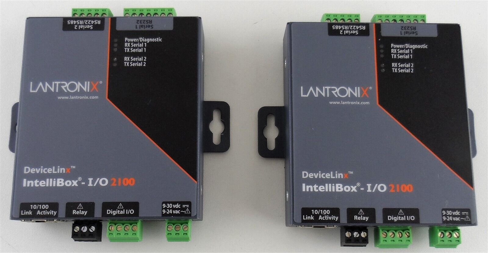 Lot of 2 Lantronix DeviceLinx IntelliBox-I/O 2100 (310-589-R) Controllers Used