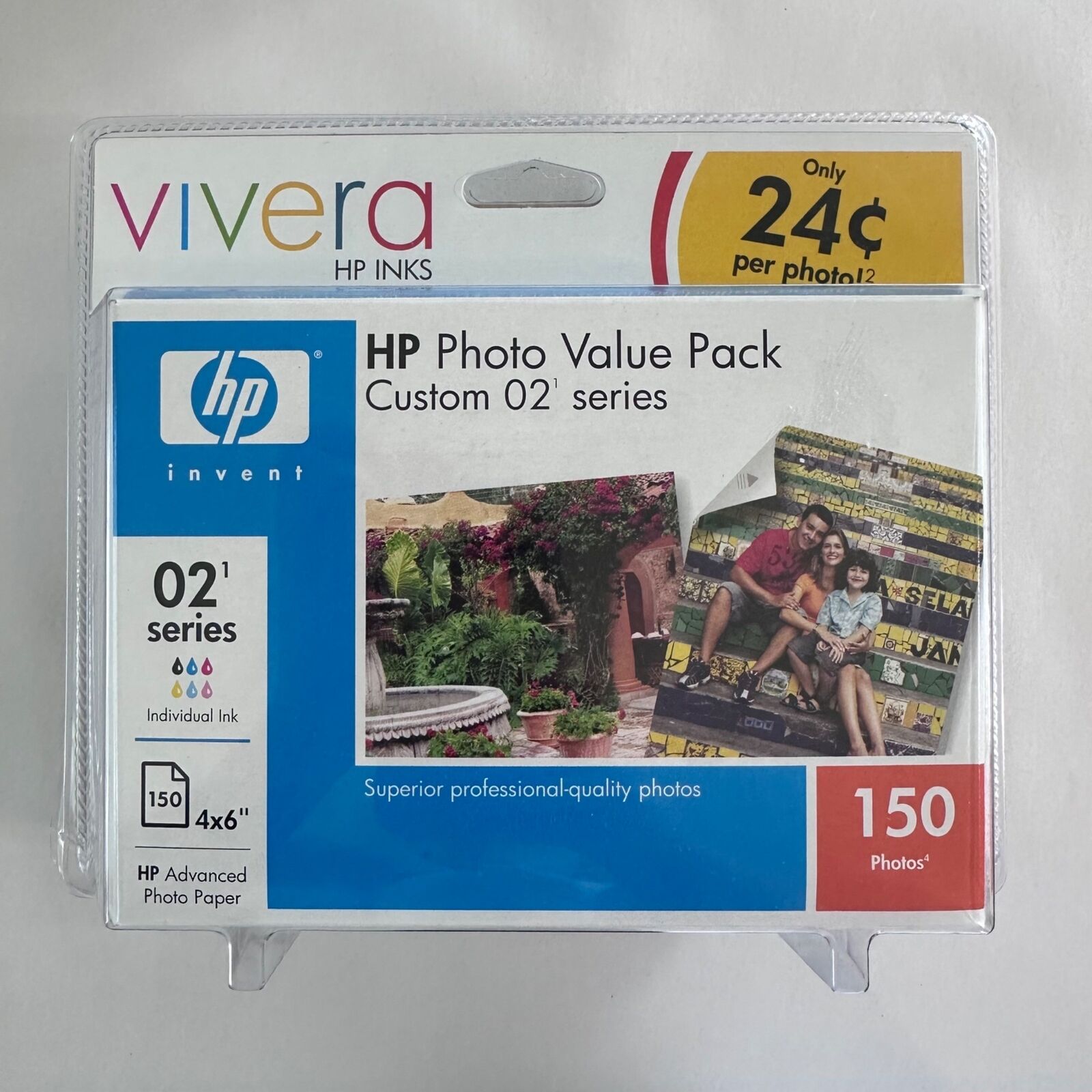 HP Vivera Custom 02 Series Photo Value Pack Ink & Photo Paper EXP 03/08