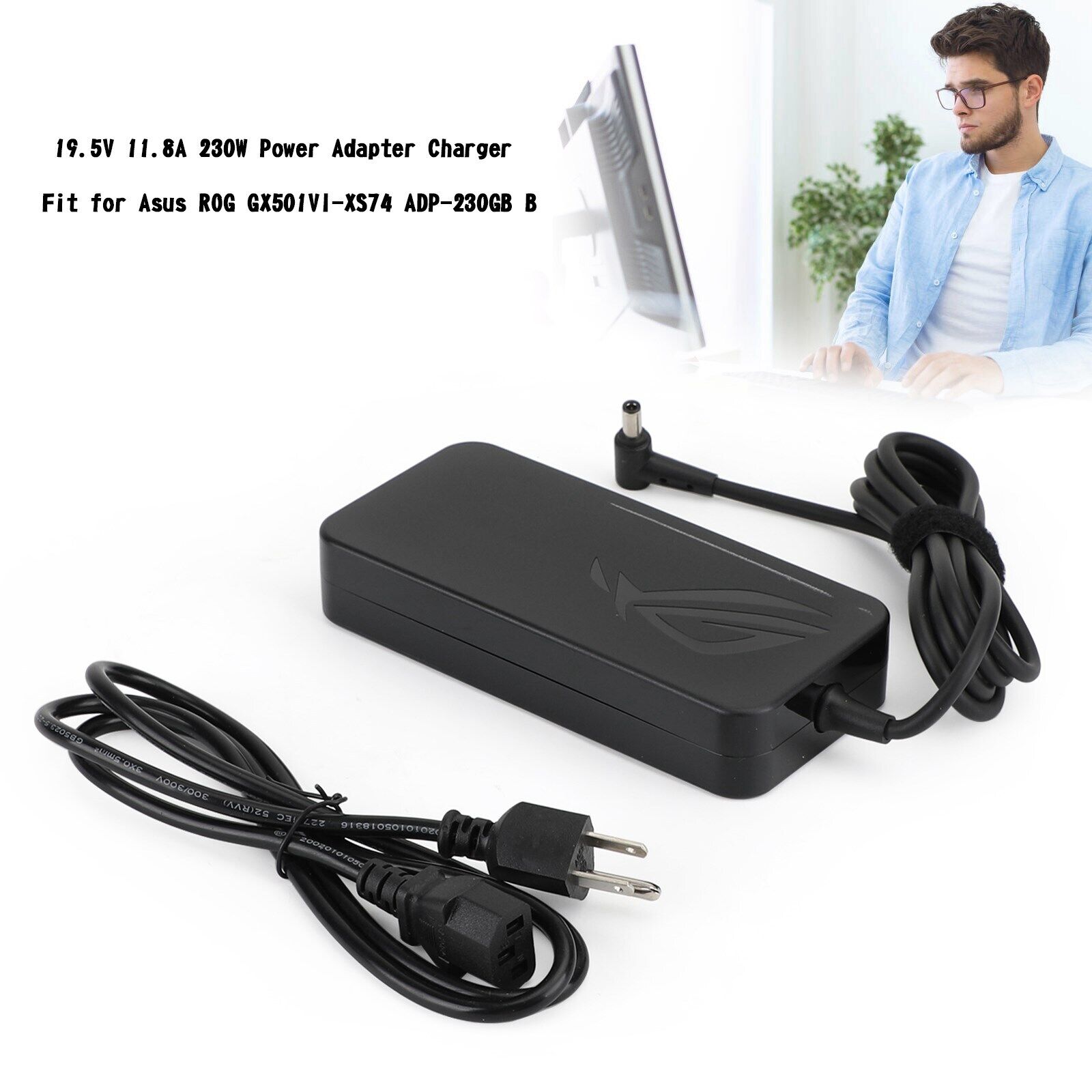 19.5V 11.8A 230W 6.0*3.7mm AC Power Charger Fit for ASUS ROG Strix ADP-230GB EP