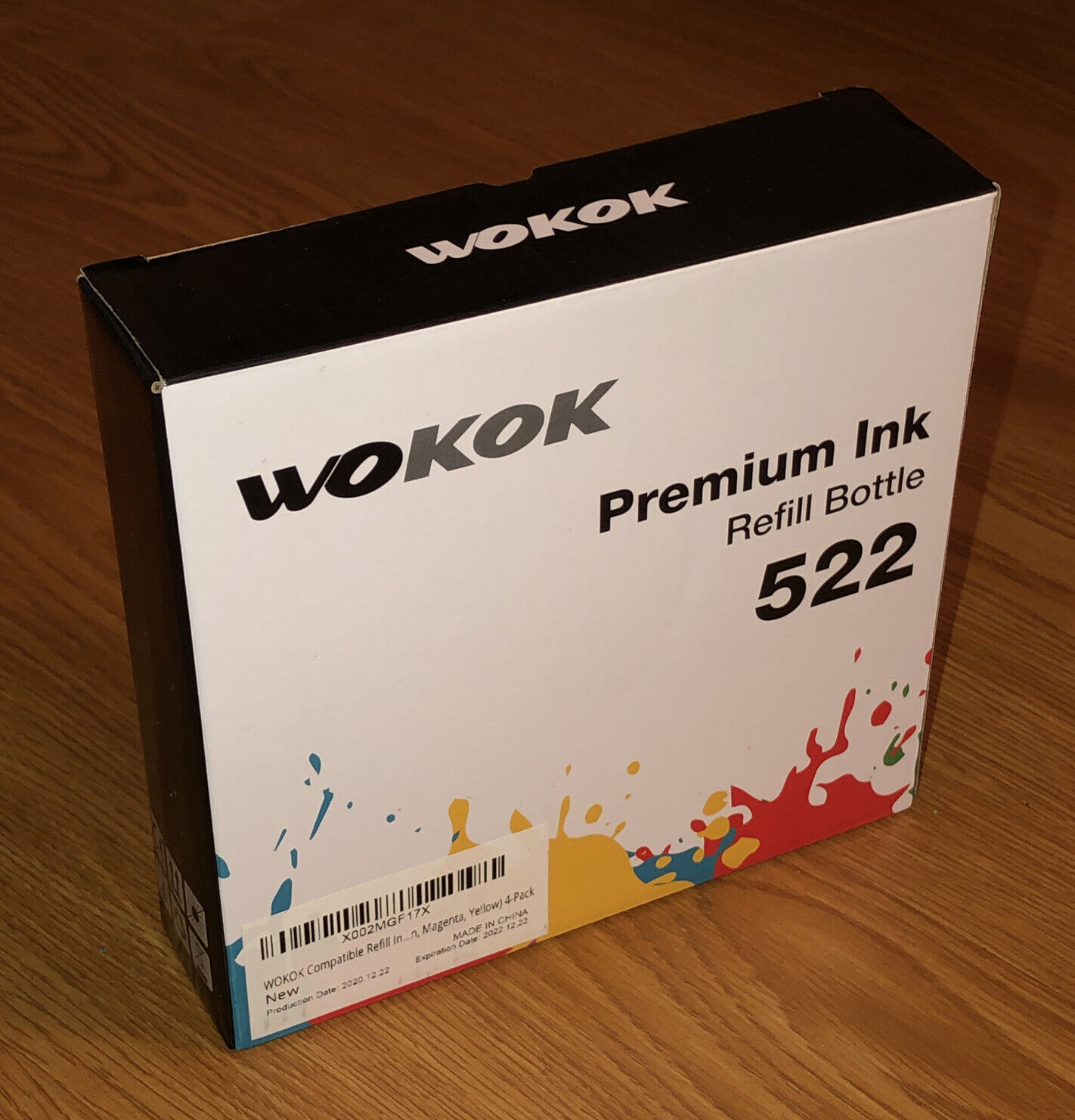 NEW Wokok Premium Ink Refill Bottle 522 - 4 Pack Sealed