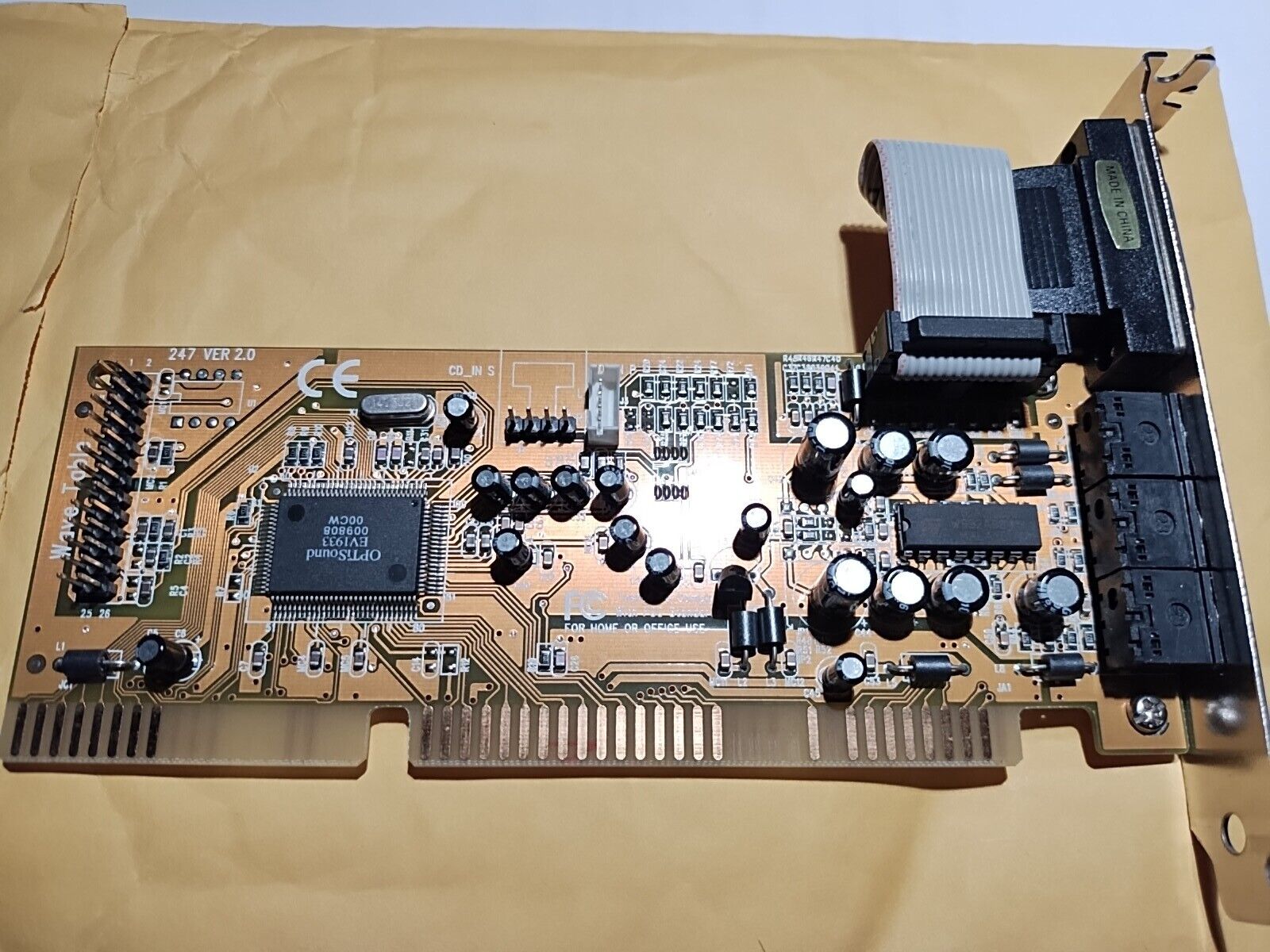 Opti Shuttle Hot 247 Audio Chip 82C933 EV1933 ISA Wavetable Retro PC Sound Card