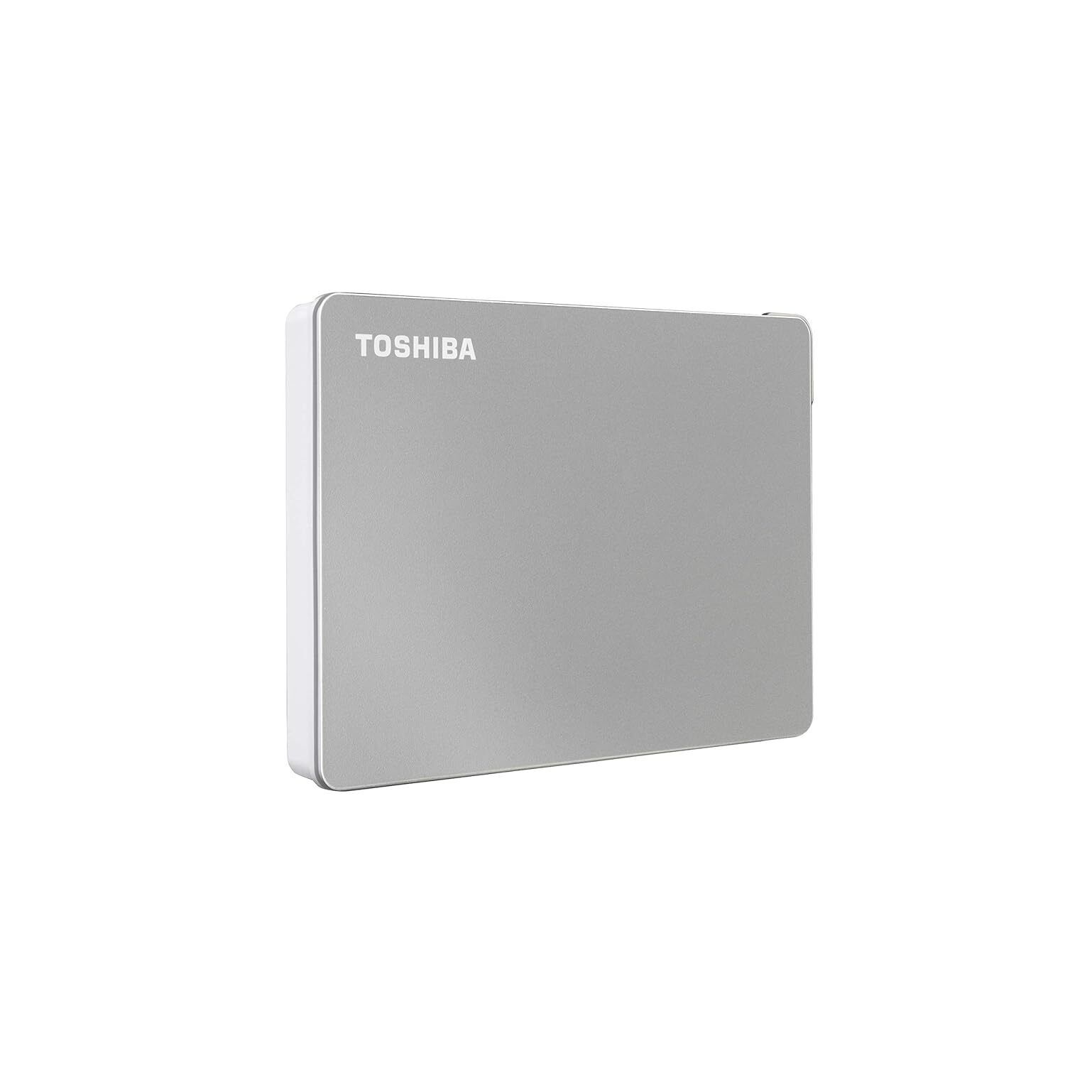 Toshiba Canvio Flex 2TB Portable External Hard Drive USB-C USB 3.0, Silver for