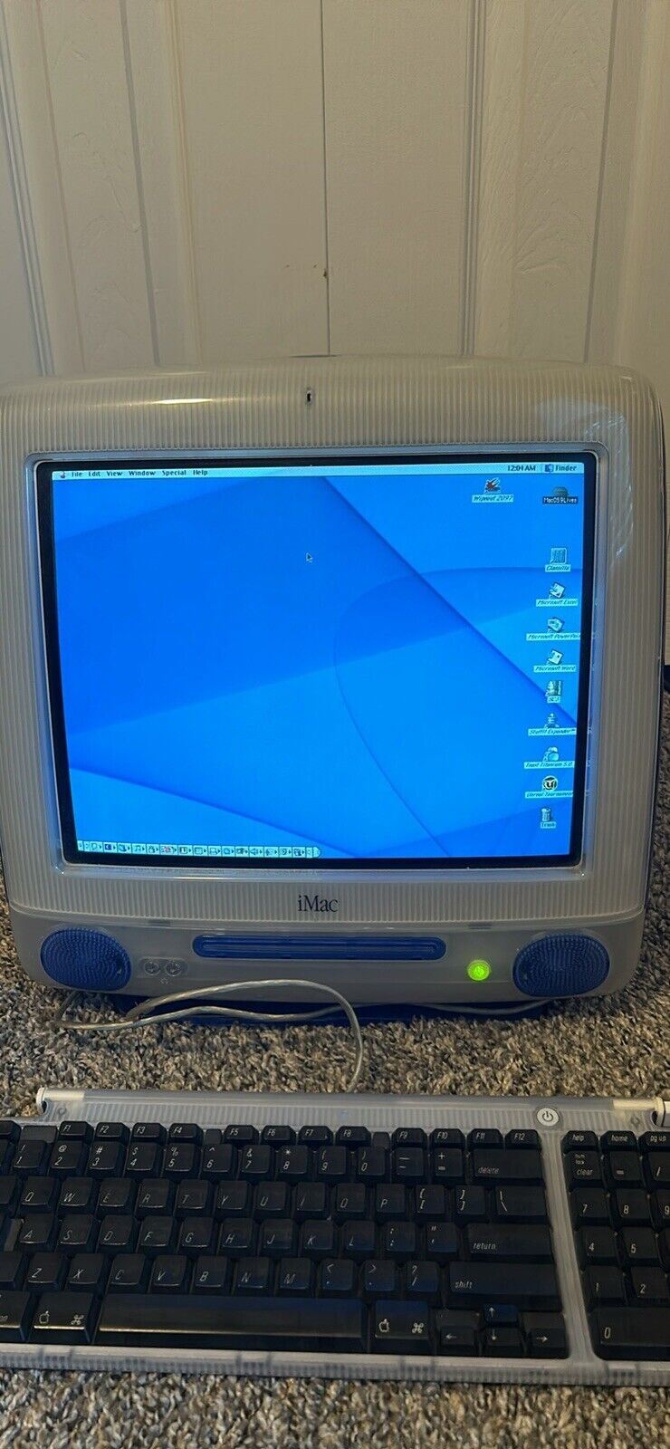 Apple iMac G3 350 MHz 196 MB Ram Blue All In One Computer Tested Works