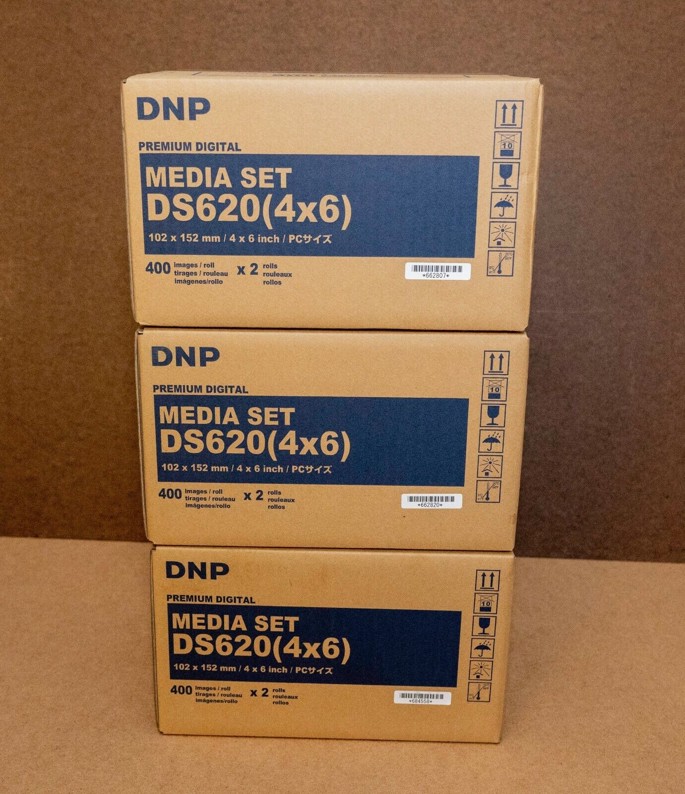 DNP DS620A4x6 4x6 Roll Media set - 3 Box Total prints 2400 - Paper & Ribbon Kit