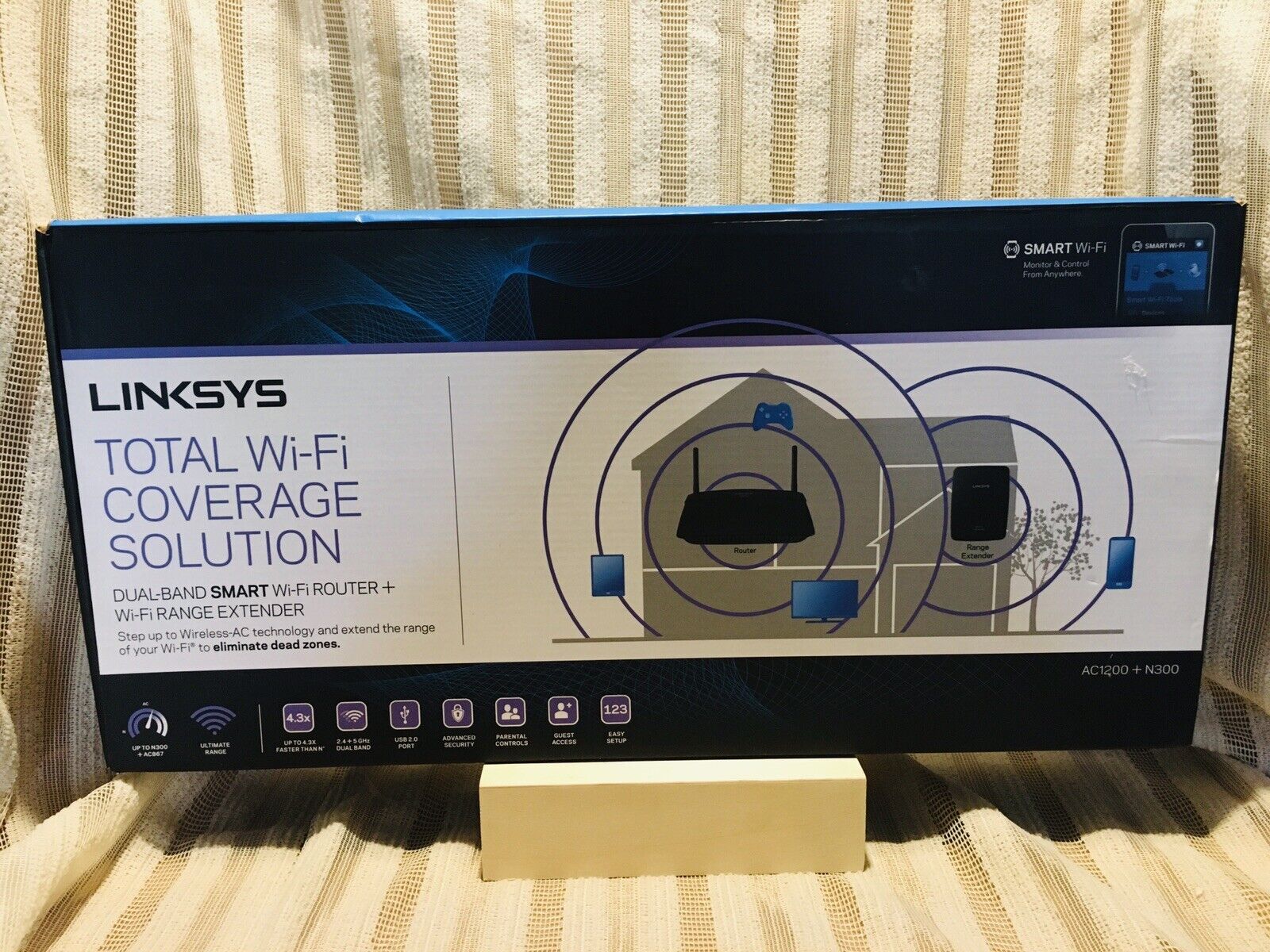 LINKSYS Dual-Band SMART Wi-Fi ROUTER + RANGE EXTENDER F5Z0554 New