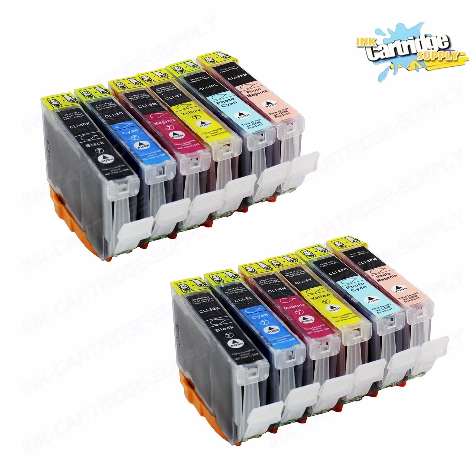12 Pack CLI8 CLI-8 Ink For Canon Pixma iP6600D iP6700D MP950 MP960 MP970