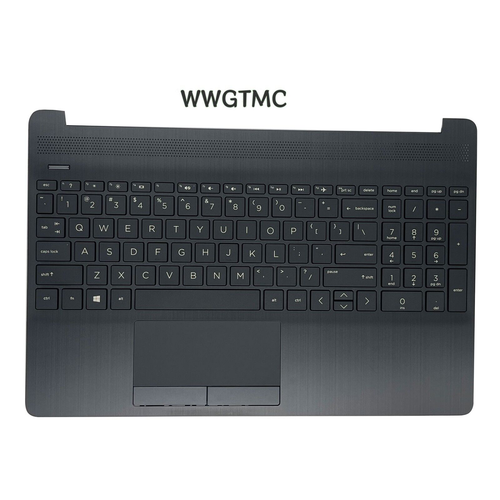 New For HP 15-DW 15S-DU Palmrest Non-Backlit Keyboard Touchpad L52021-001 Gray