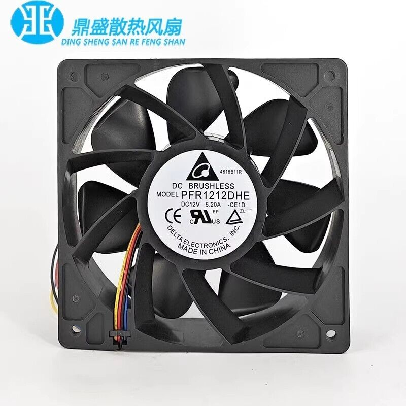 Delta PFR1212DHE 12038 12V 5.20A 12CM 4-Wire Server Cooling Fan