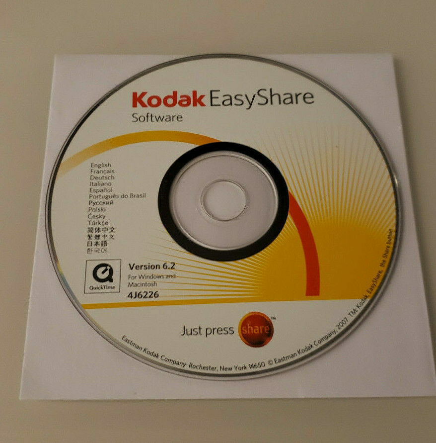 Kodak Easyshare Software Version 6.2 (CD for Windows & Macintosh)