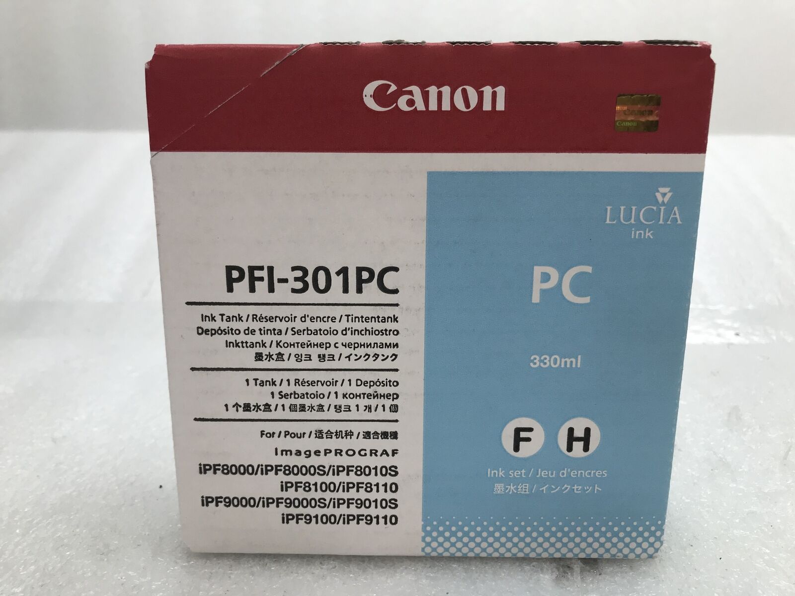 Genuine OEM Canon PFI-301PC Expired Photo Cyan Ink Cartridge - Exp: VARIOUS DATE