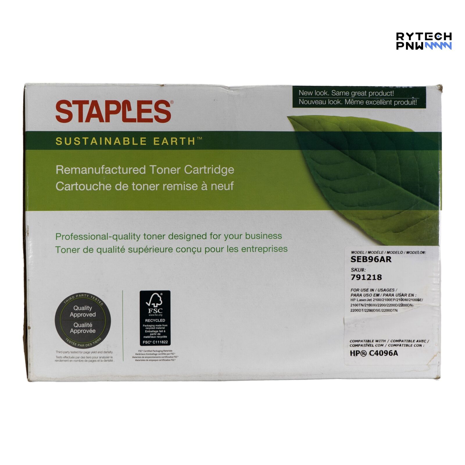Staples Toner Cartridge | SEB96AR | Compatible With HP C4096A