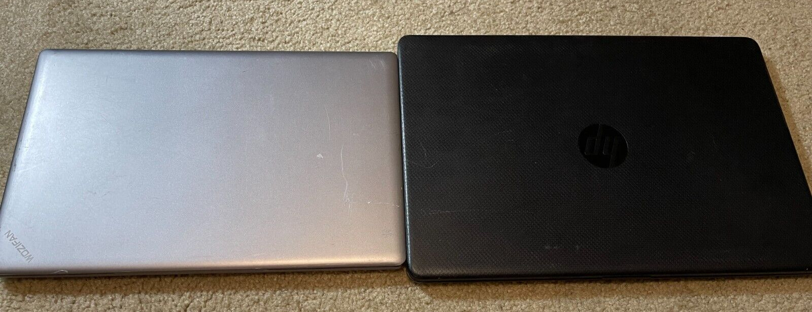 Lot of 2 laptops - 1x HP, 1x Misc, Untested As Is
