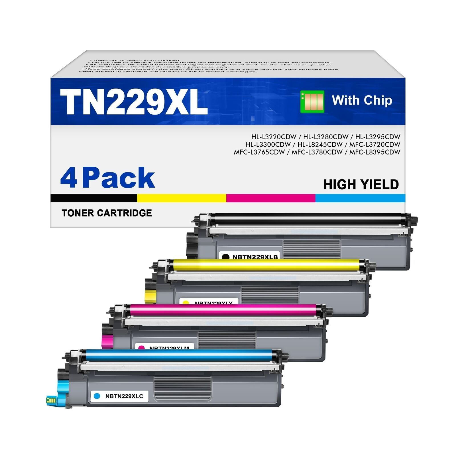 TN229 TN229XL High Yield Toner Cartridge Compatible with Brother MFC-L3780CDW...