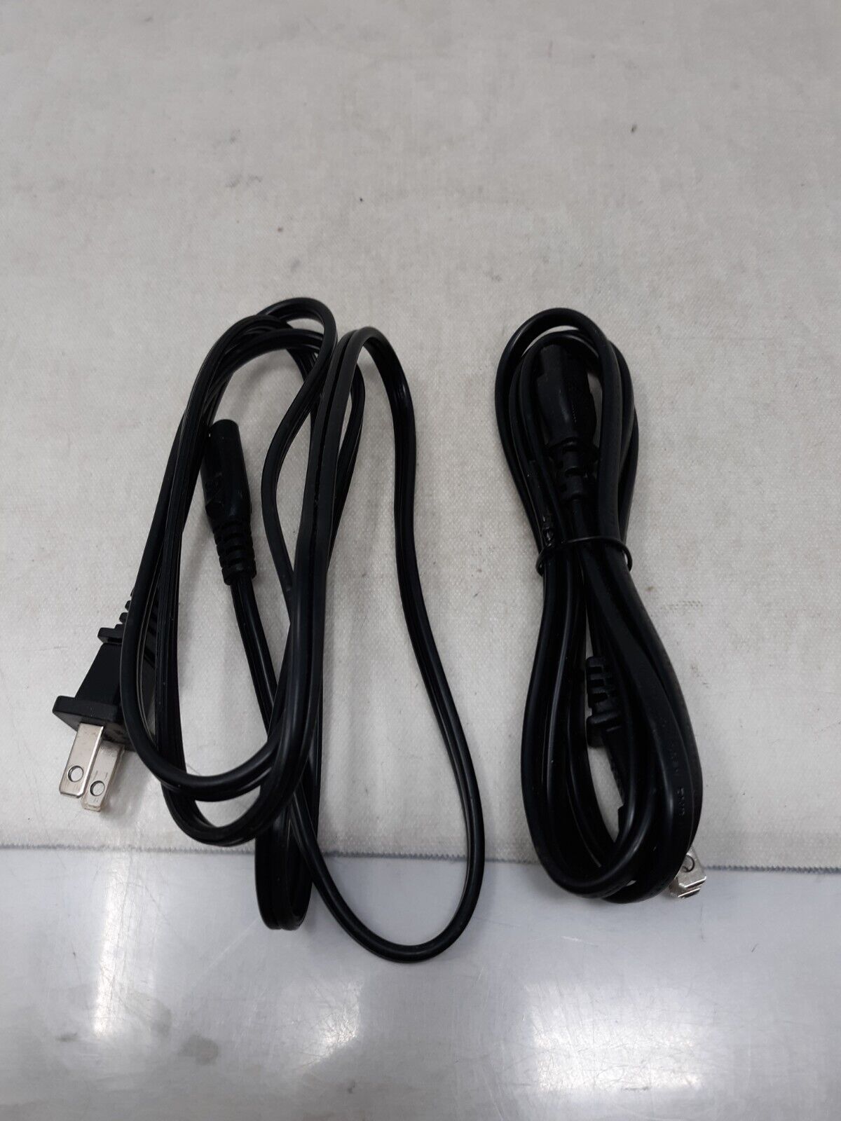 2 Pcs 6FT US 2 Prong Port AC Power Cord Cable Figure 8 Male Plug Slim 18/2 Gauge