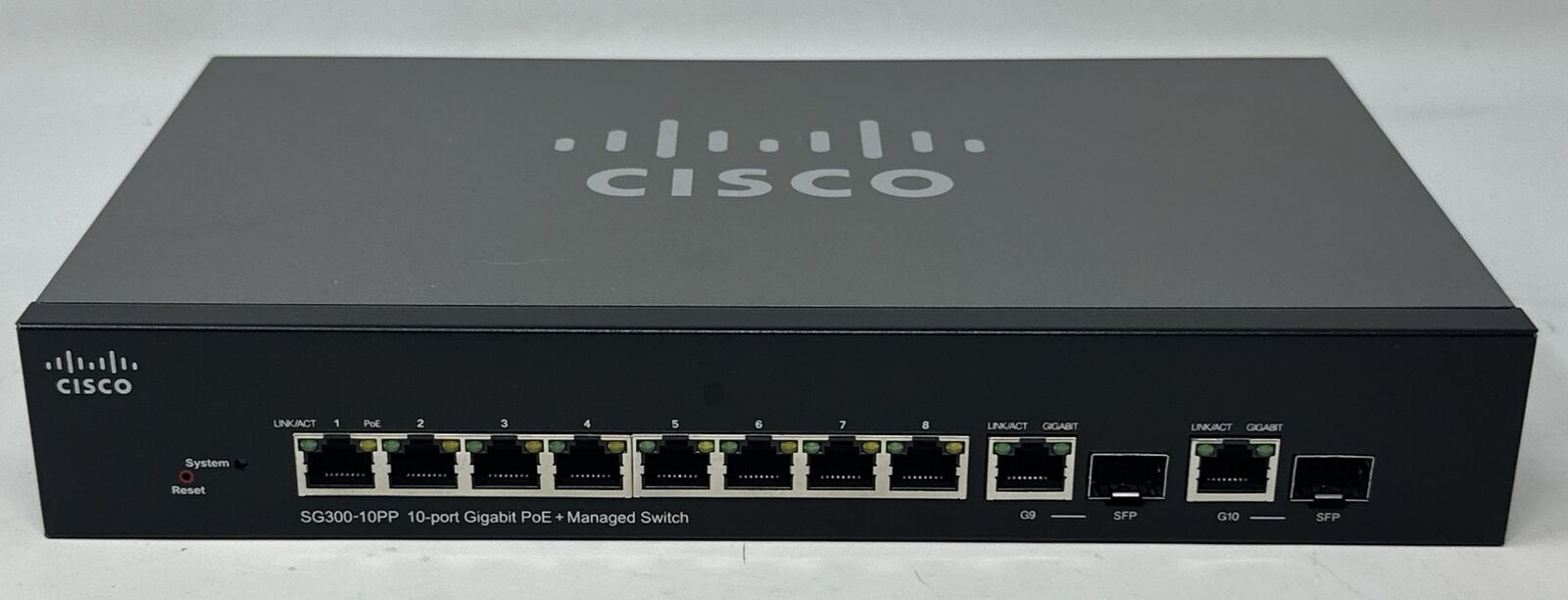 Cisco SG300-10PP-K9 V03 10-Port Gigabit PoE+ Managed Ethernet Switch SG300-10PP 