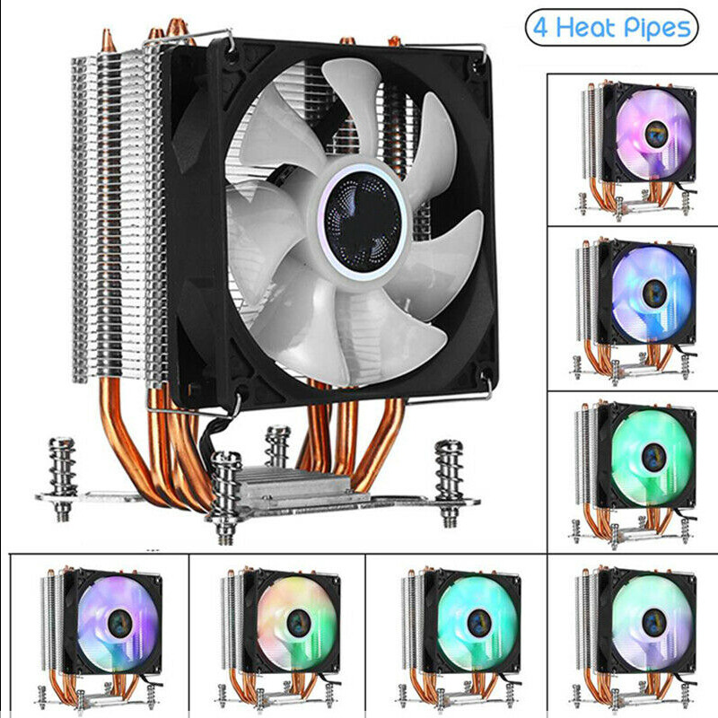 Heatsink CPU Cooler LED RGB Fan 4 Pin Intel LGA 2011 V2 V3 V4 2011-3 (PLZ READ)