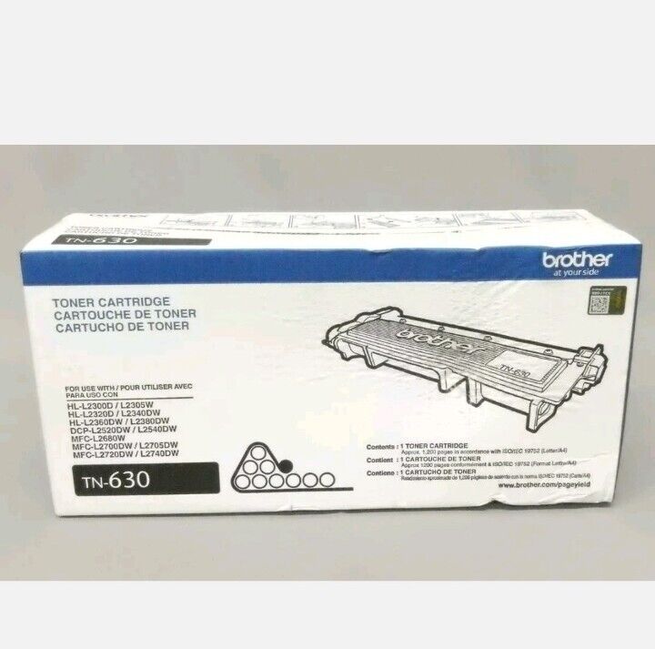Brother TN-630 TN630 Black Toner Cartridge HL-L2300D Genuine New Sealed Box 