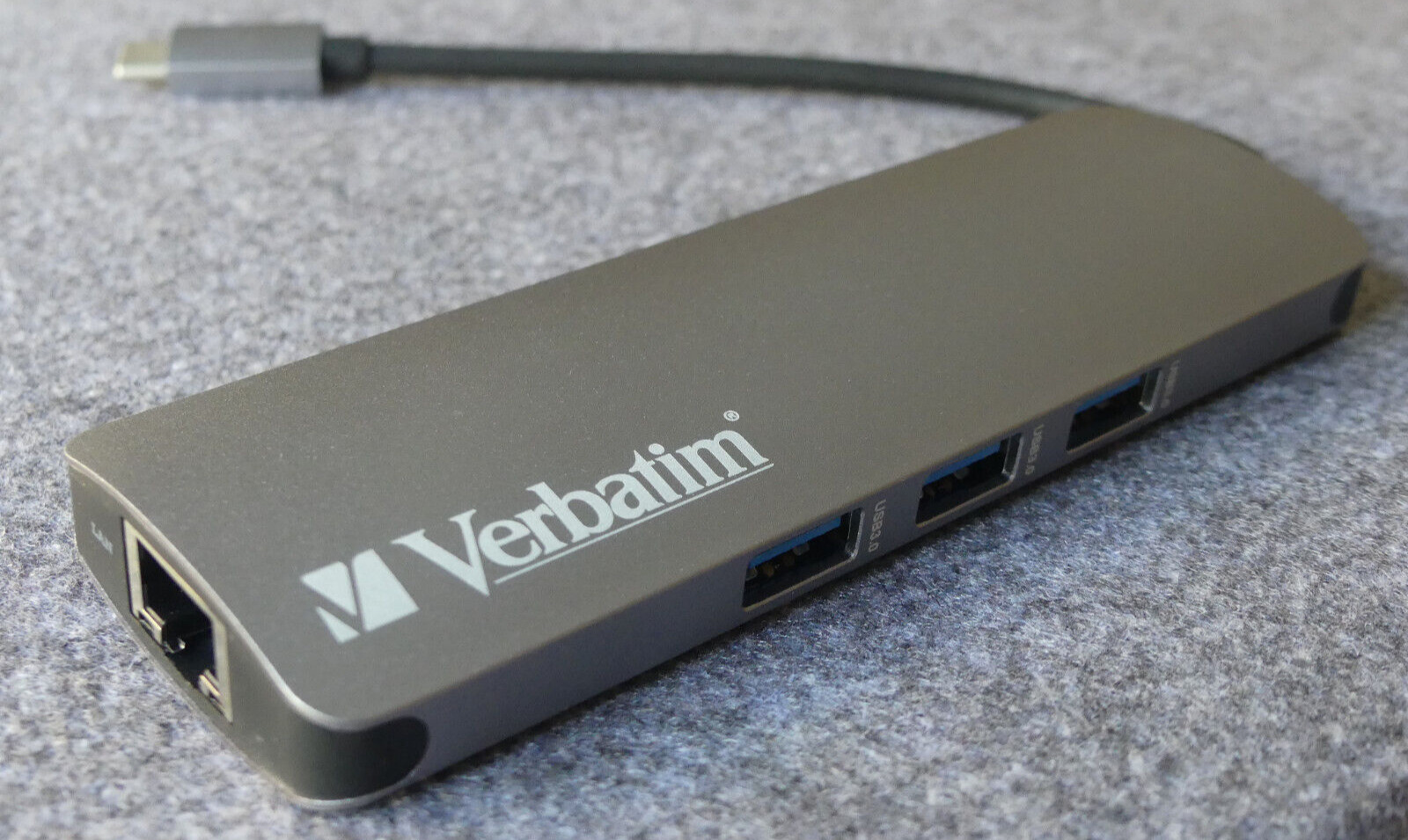 Verbatim 9-in-1 USB-C Hub Adapter Headset Jack/SD Card/HDMI/RJ45 Ethernet/USB-A