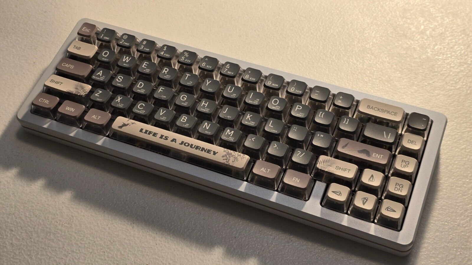 Akko SPR 67 Custom Mechanical Aluminum Spring Keyboard White