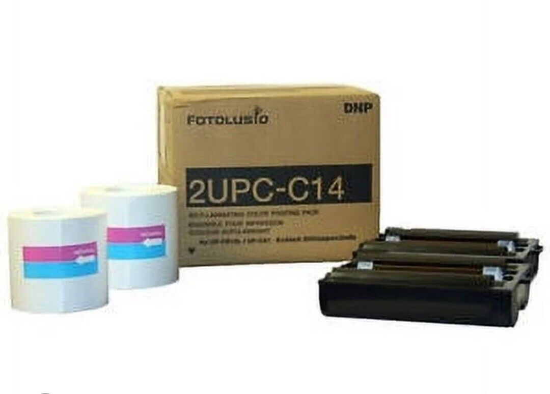 Fotolusio DNP 2UPC-C14 4x6in Print Media, Sony 2UPC-C14 For Snap Lab Complete 