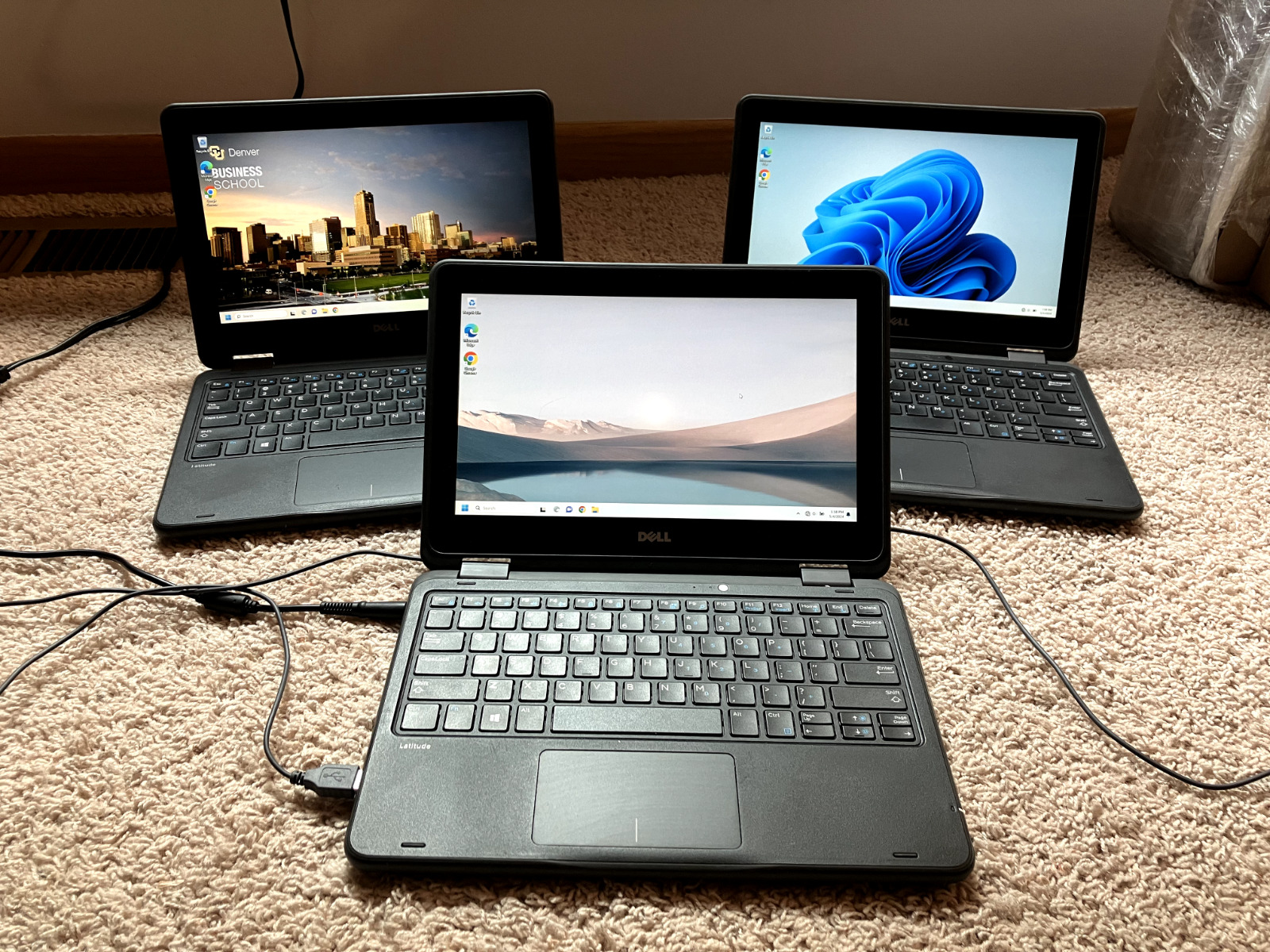 Dell Latitude 3189 Windows 11 Laptop 64GB SSD 4GB 11.6 Touch LOT OF 3
