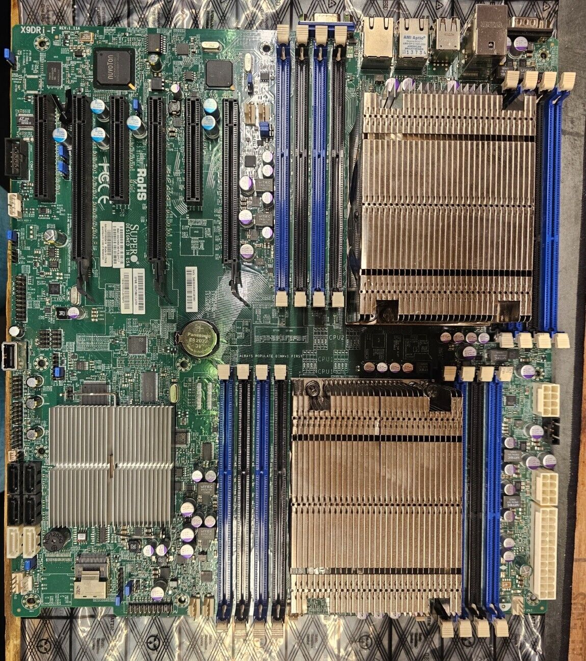 SuperMicro X9DRI-F Dual Socket Xeon LGA2011 ATX Server Motherboard Combo
