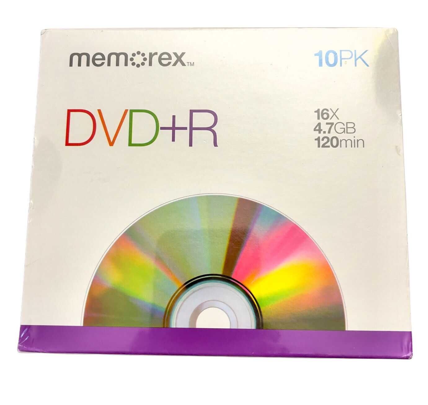 MEMOREX DVD+R 10PK 16X 4.7GB 120min.NEW SEALED.