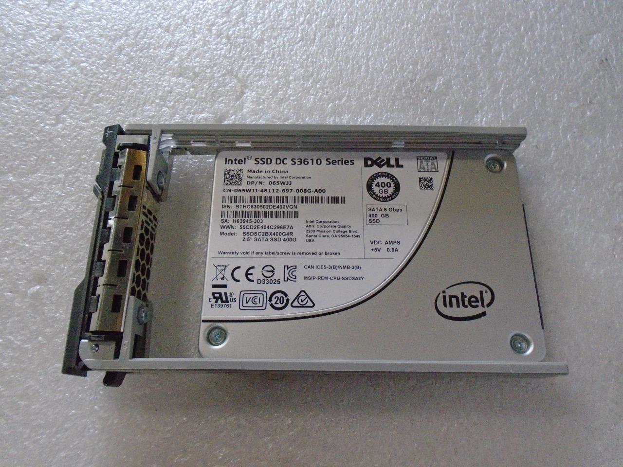 Dell 065WJJ 65WJJ Intel SSD DC S3610 SSDSC2BX400G4R 400GB 6G SATA 2.5