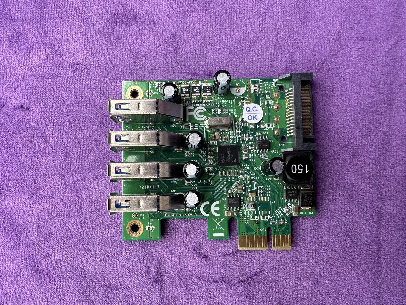 StarTech PEXUSB3S4V 4 Port PCI Express PCIe SuperSpeed USB 3.0 Controller Card