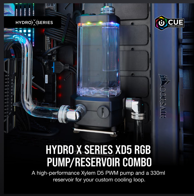 Corsair Hydro X Series XD5 RGB Pump/Reservoir Combo - Black (CX-9040006-WW)