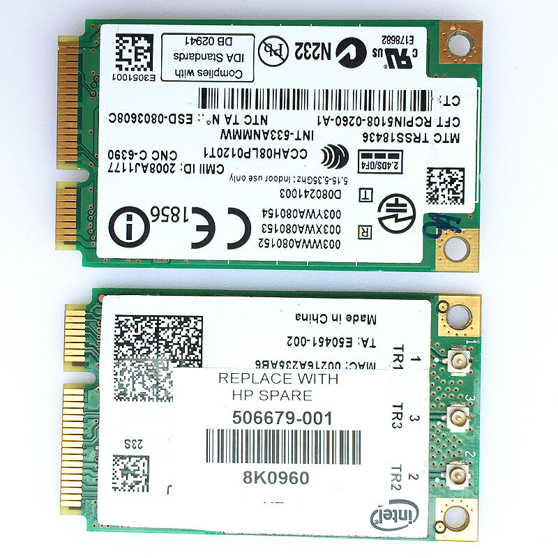 Intel WiFi Link 5300 Wireless Card 533ANMMW 802.11n For HP 8530p 6930 6530 6730p
