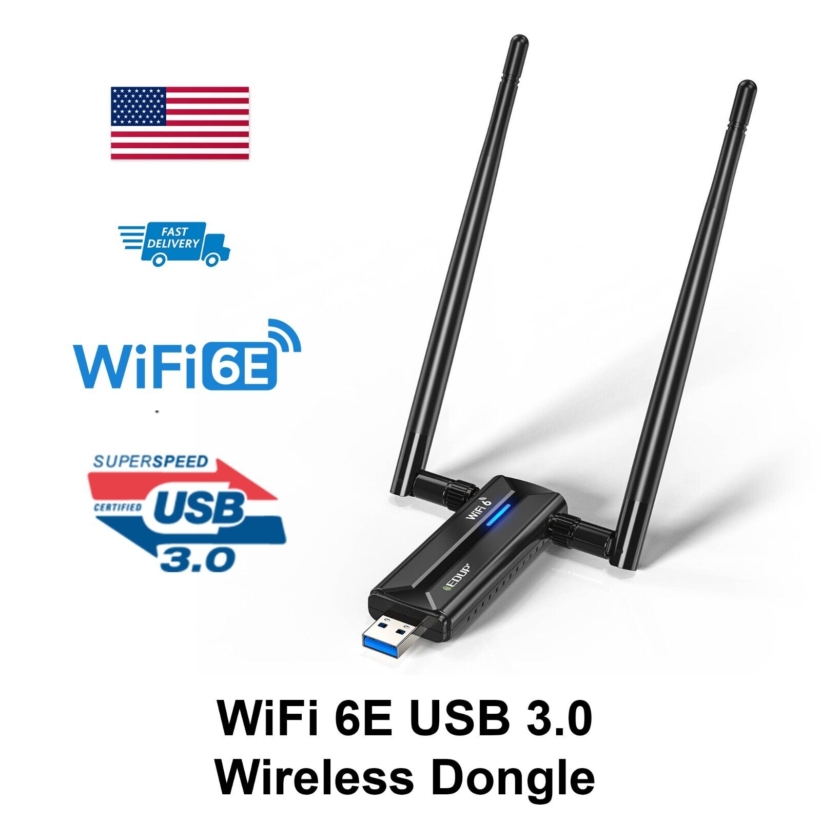 AX5400 WiFi6E Super Fast Gaming Wireless Adapter High Performance USB 3.0 Dongle