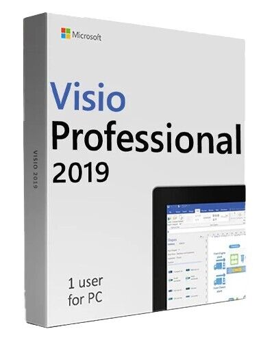 Microsoft Visio Pro 2019, one user authentic license, complete, shrink wrapped