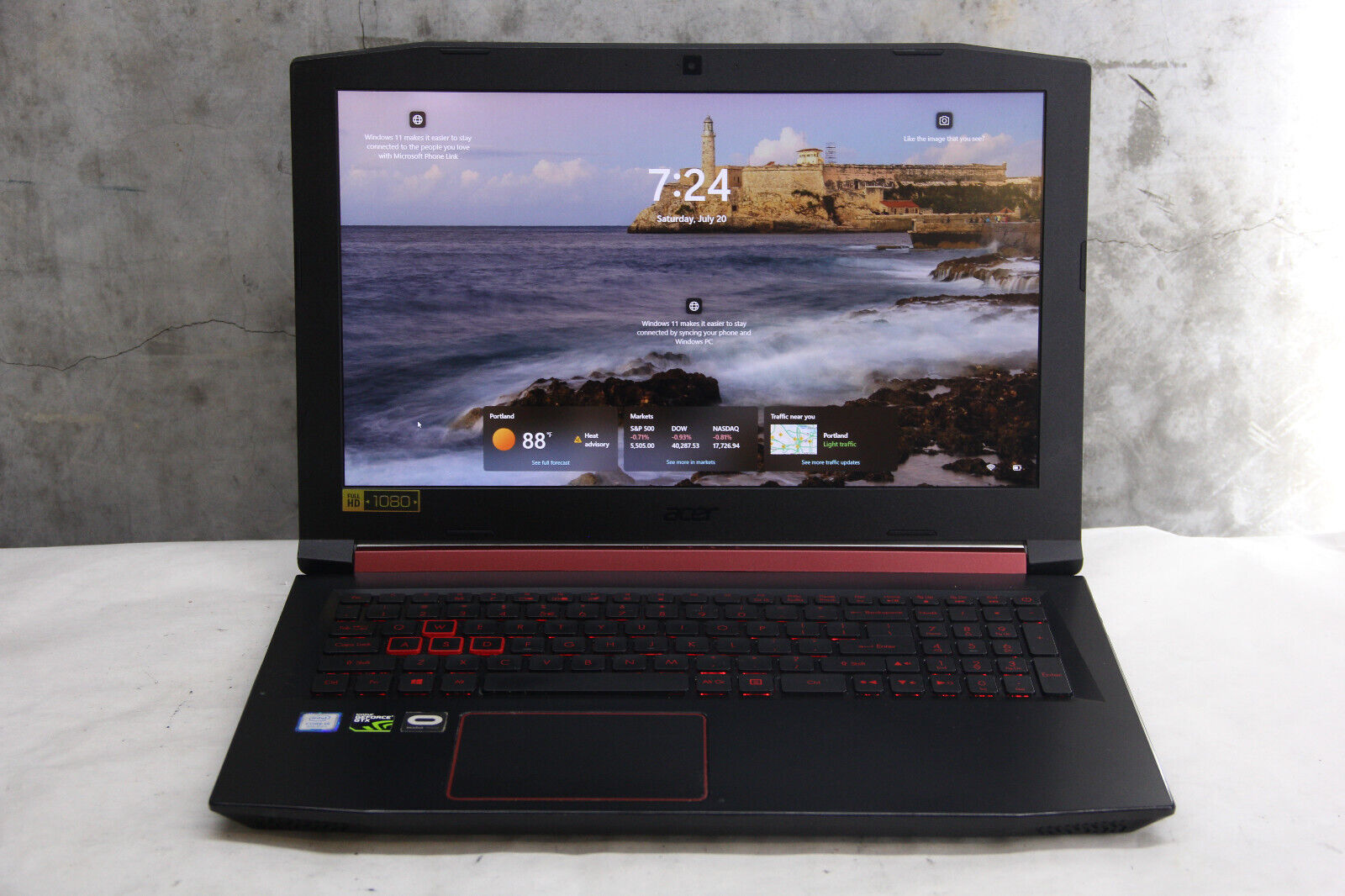 Acer Nitro AN515-53, i5-8300H, 16GB Ram, GTX 1050Ti, 256GB SSD, 700GB HDD -READ