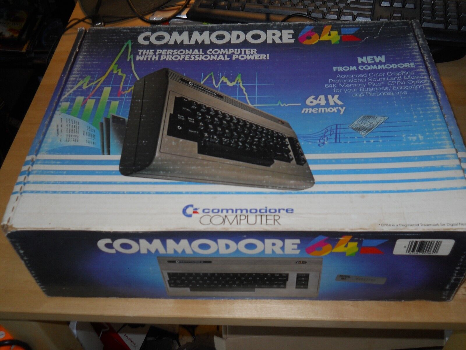 In New Condition Commodore 64 Computer W/Original Box.