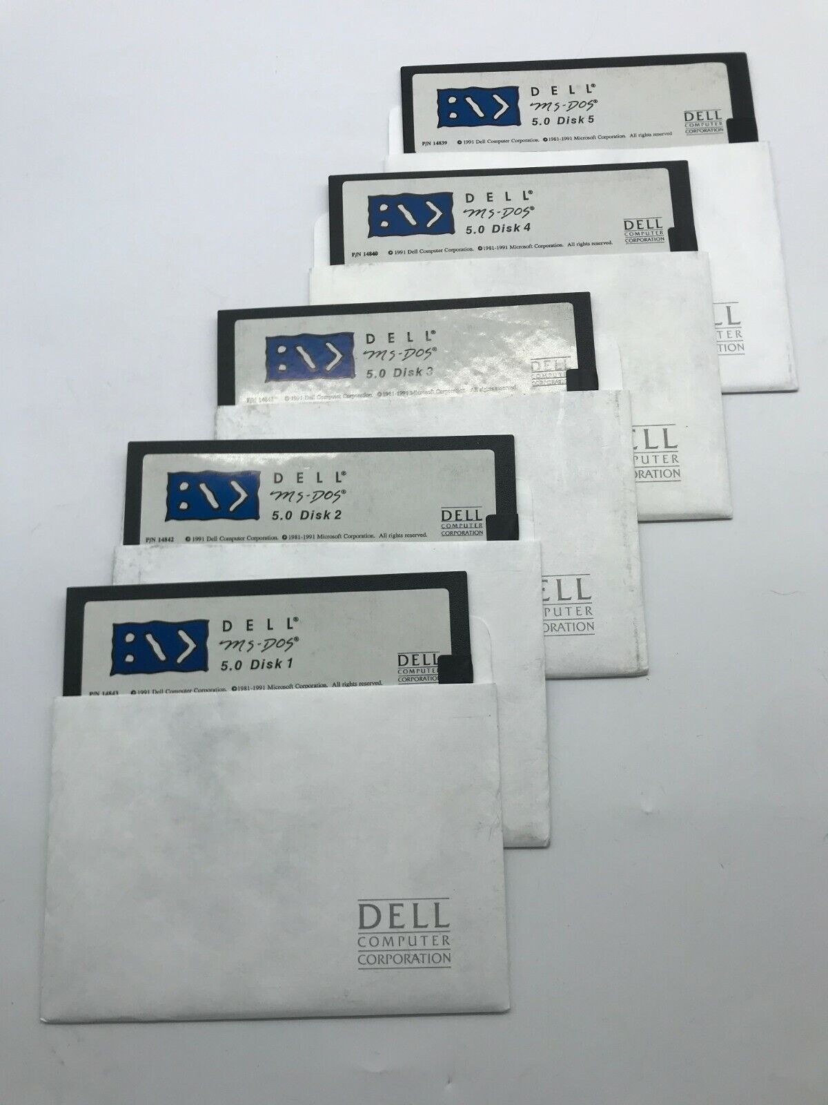 Vintage Dell Microsoft - MS-DOS 5.0  (5) 5.25