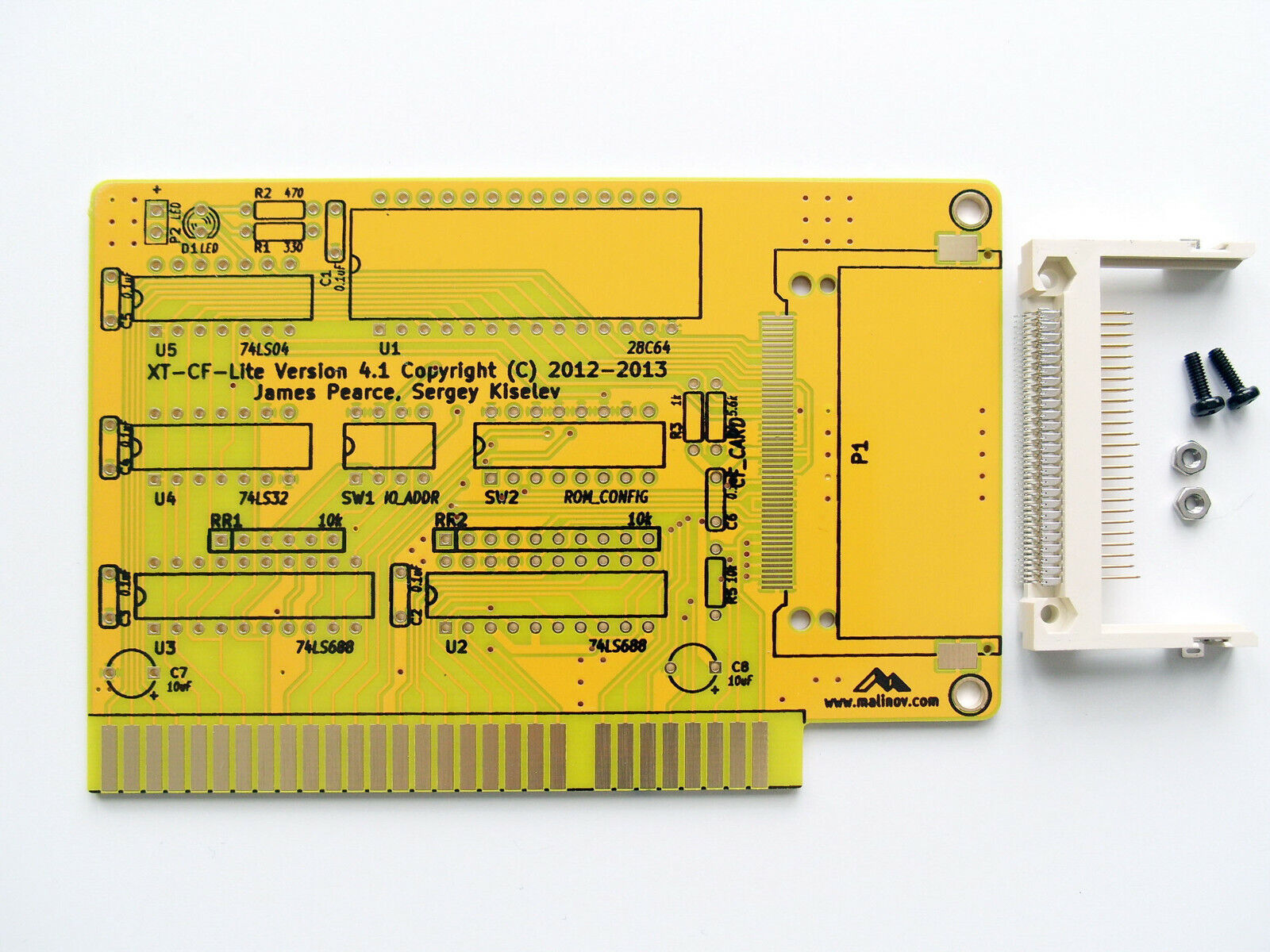 XT CF Lite v4.1; ISA CompactFlash Adapter Bare Board; Gold Plated