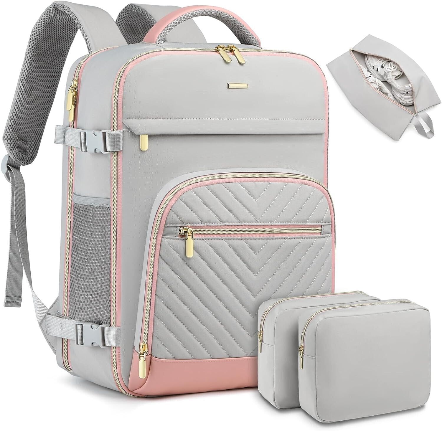 Travel Laptop Backpack for Women: 17 Inch 40L Carry on Business Laptop Bag TSA F