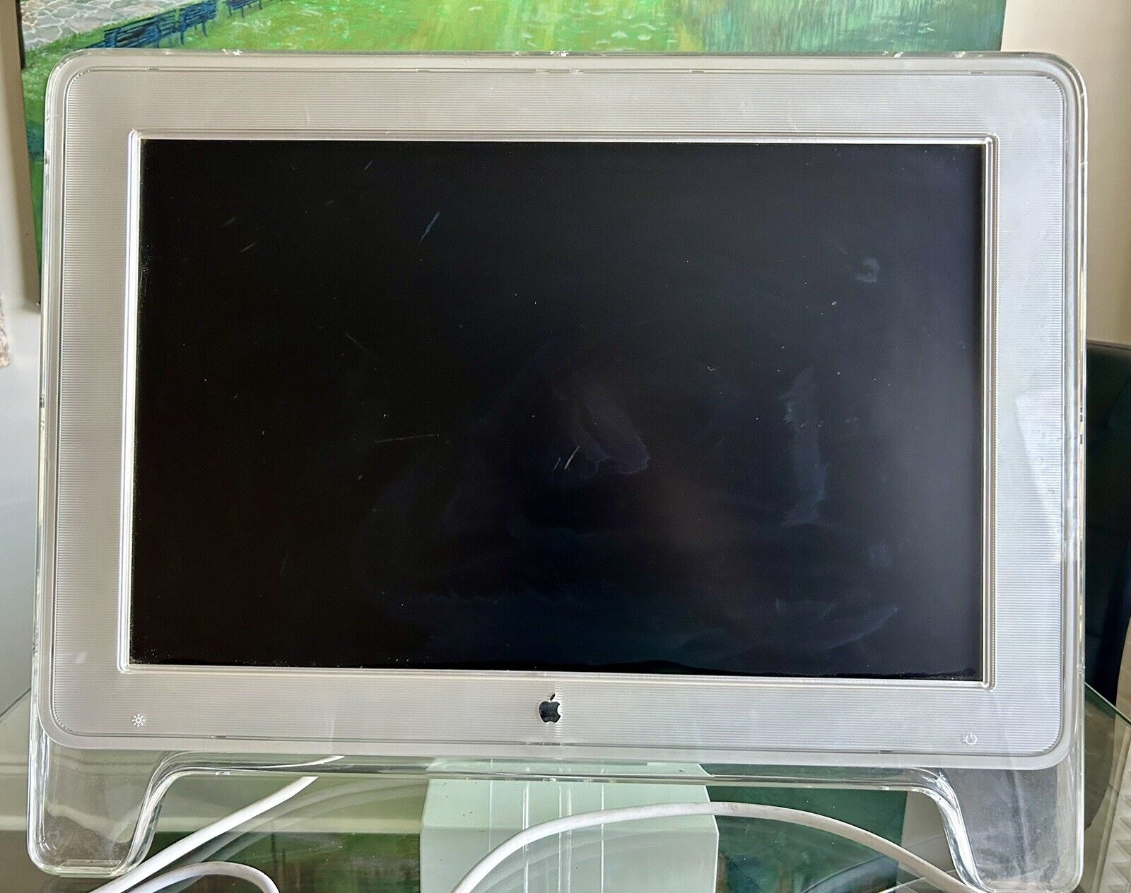 Vintage Apple 22 In Cinema Display M8149 ADC Clear Acrylic (Not Functioning)