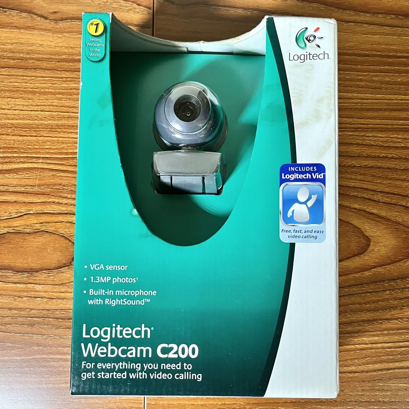 Logitech Webcam C200 Built-In Microphone USB New