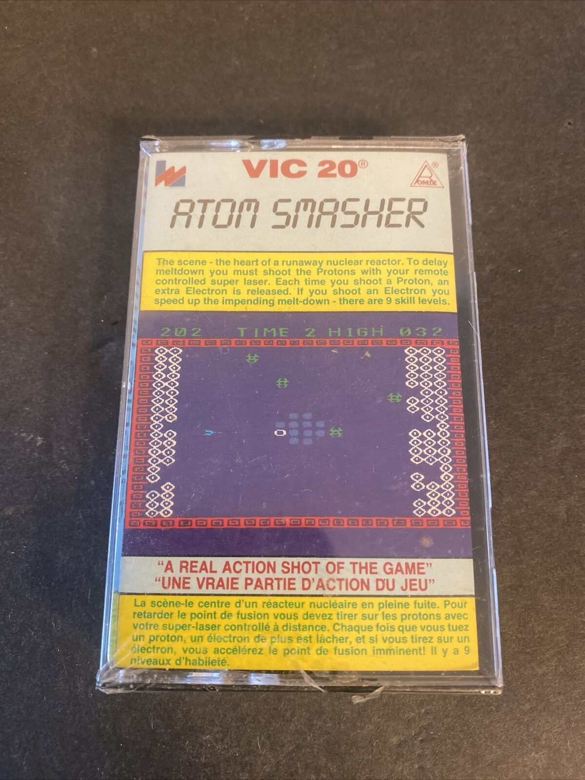 VIC-20 Sealed - Atom Smasher - Cassette In Case Commodore Vic 20 Game