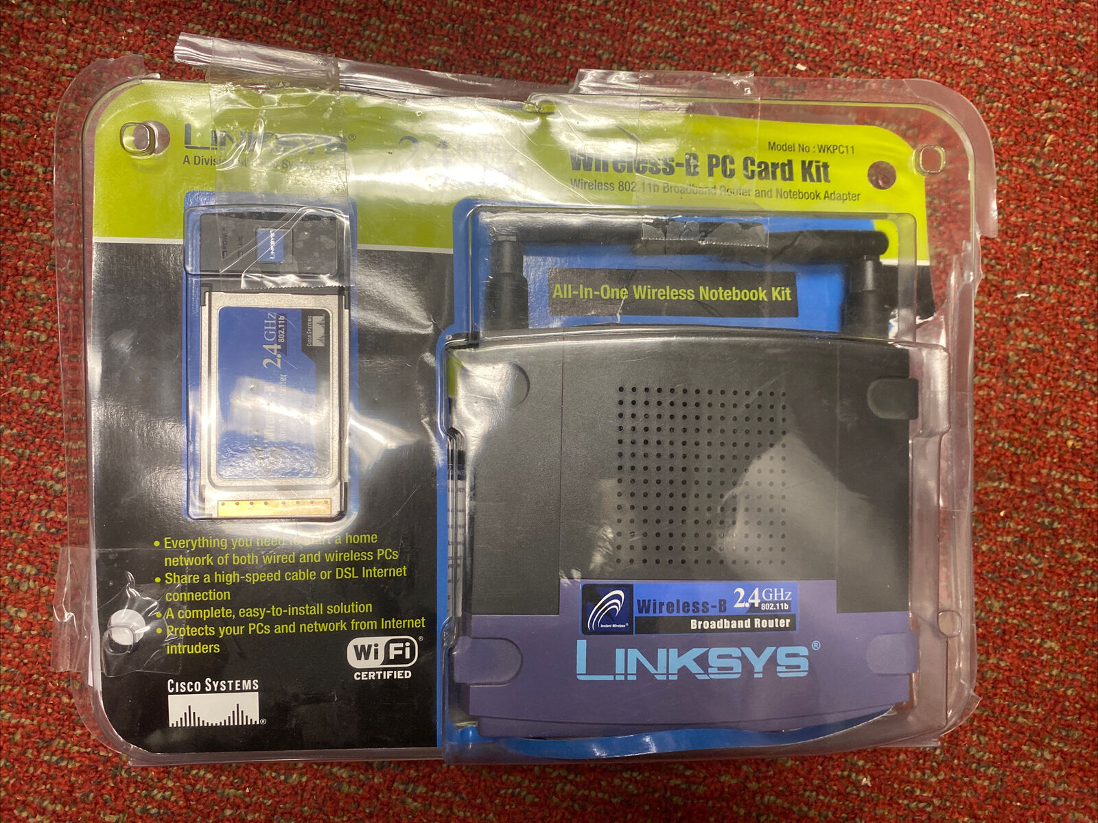 Linksys wireless B Network Kit Router And Notebook Adapter New