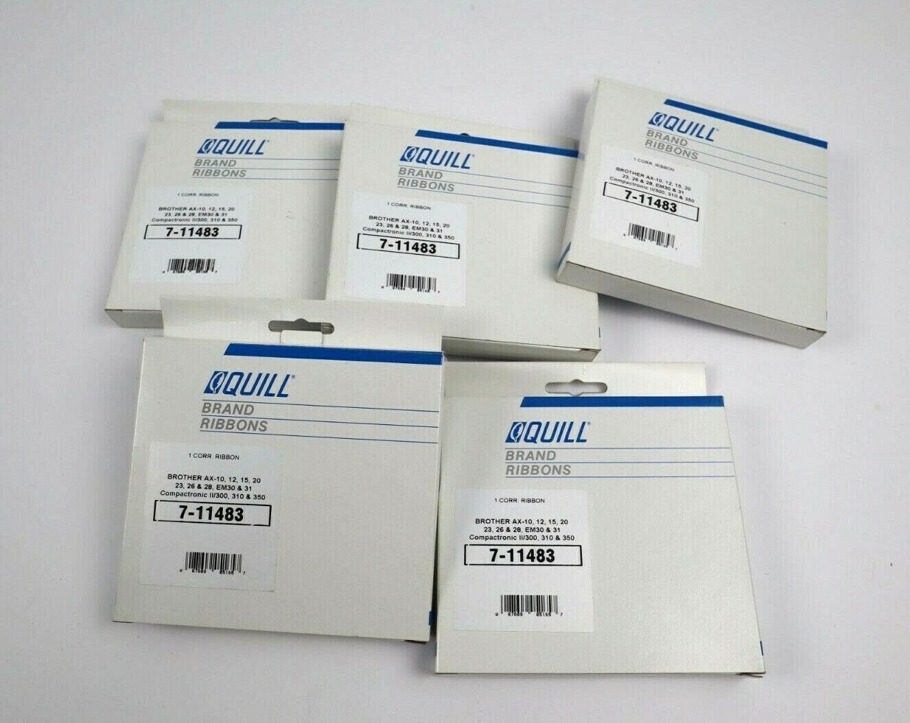 5 PACK Quill Brand Ribbons For Brother Corrective Ribbon 7-11483 NEW