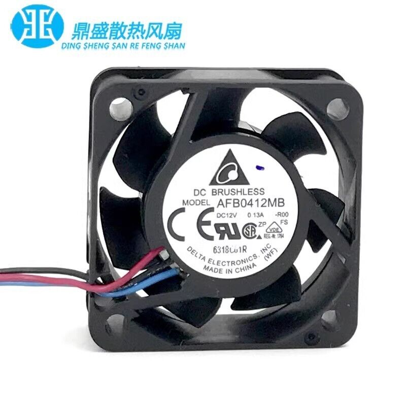 Delta AFB0412MB 4015 DC12V 0.13A 4CM 3-Wire Dual Ball Cooling Fan