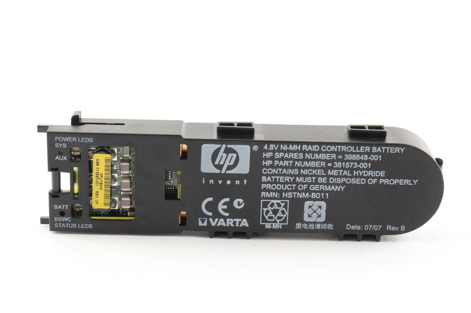 HP 381573-001 - 4.8V Ni-MH Raid Controller Battery Pack For HP P400