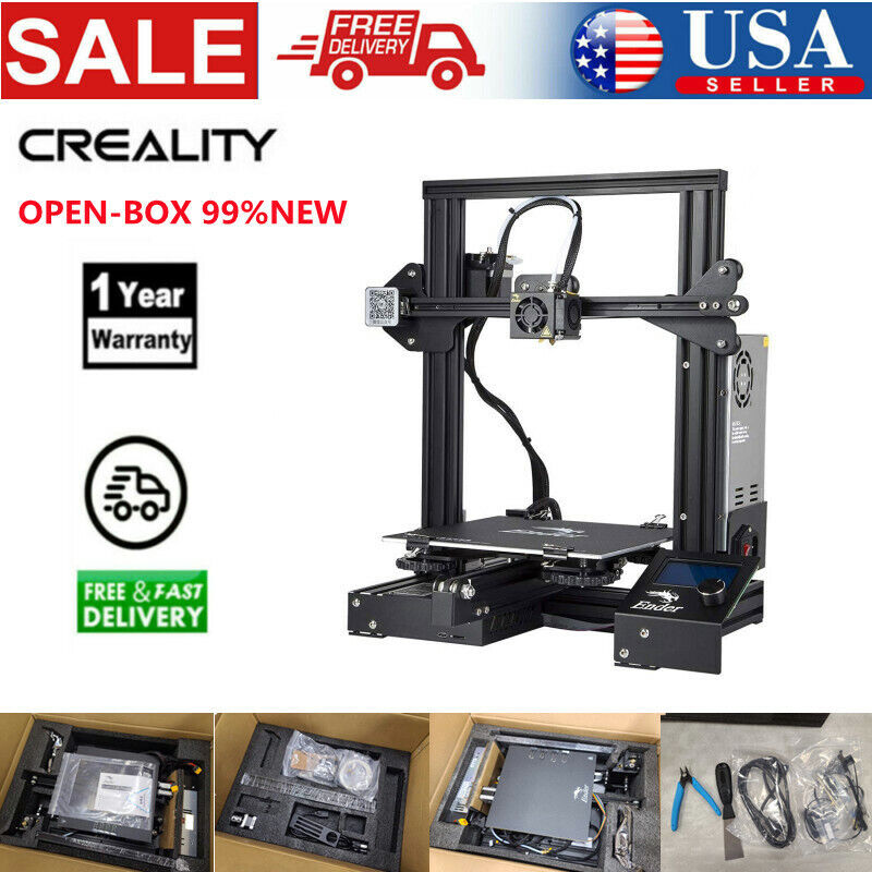 99% NEW Official Creality Ender 3 3D Printer Self DIY Kit 220X220X250mm OPEN-BOX