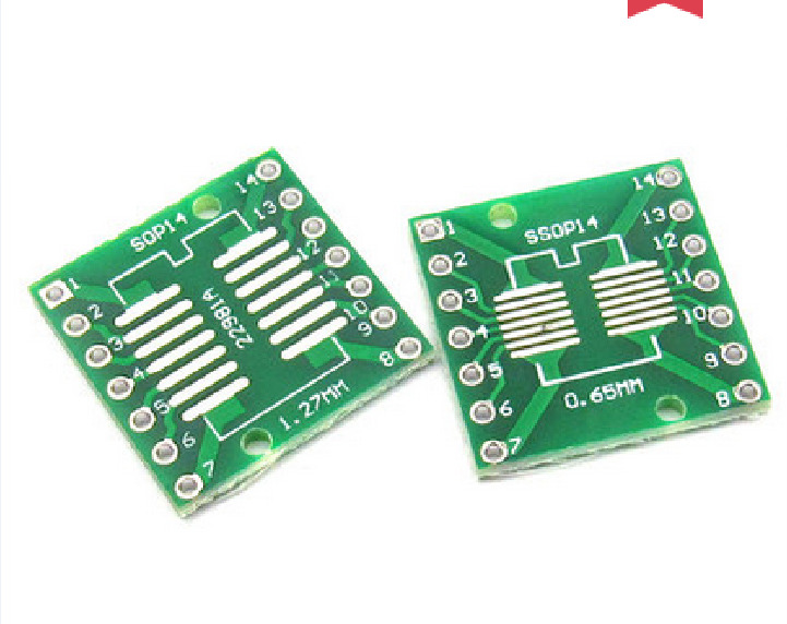 10PCS SOP14 SSOP14 TSSOP14 to DIP PCB SMD DIP/Adapter plate Pitch 0.65/1.27mm